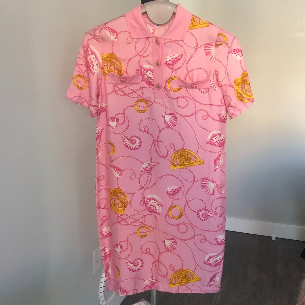 Vintage Celine Silk Twill Shirtdress